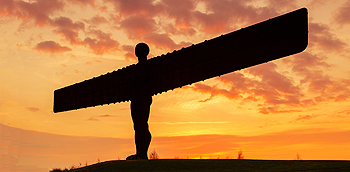 angel of the north sunset card